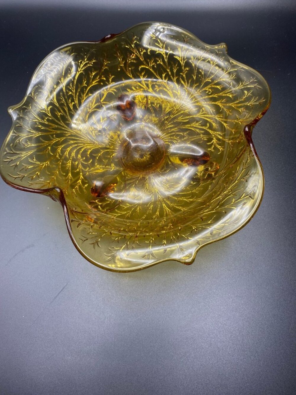 Fenton Silvertone Ruffled Bowl - Picture 2 of 3